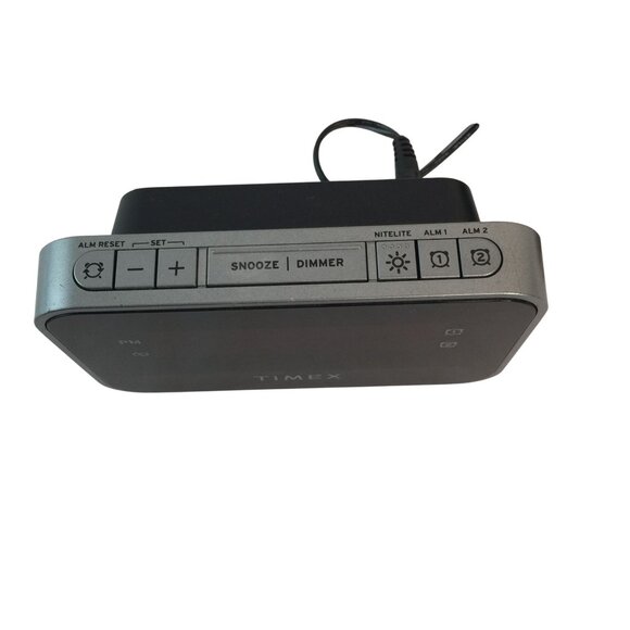 Timex T1200 Dual Alarm Clock w/USB Charging Nightlight Backup Battery Tested - Picture 4 of 8